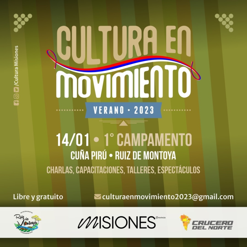 “Cultura en Movimiento” Verano 2023: El Camping del Cuñá Pirú será sede del 1er Campamento Cultural imagen-1