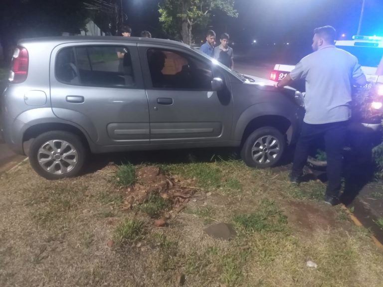 Despistó con el auto y terminó sobre el boulevard de avenida posadeña imagen-26