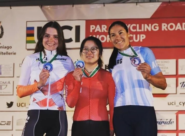 Paraciclismo: Mariela Delgado se subió al podio en Italia imagen-1