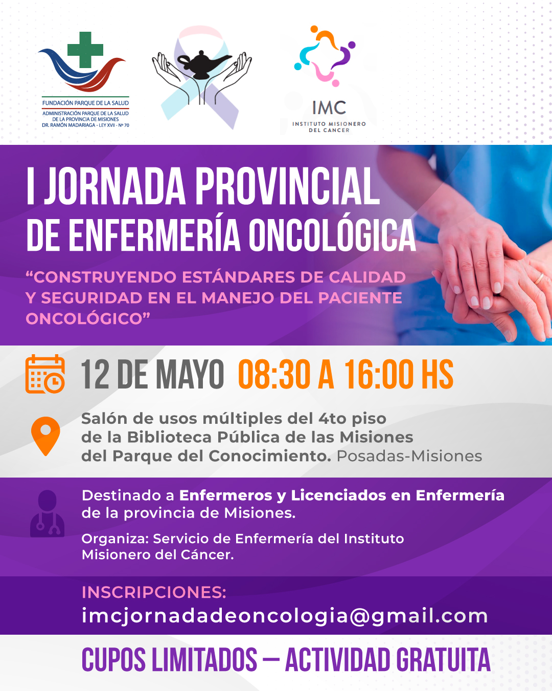 El Instituto Misionero del Cáncer realizará la I Jornada Provincial de Enfermería Oncológica imagen-2