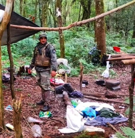 Parque Urugua-í: en campamento descubrieron un arsenal de armas, trampas y animales silvestres faenados, un cazador fue detenido imagen-5