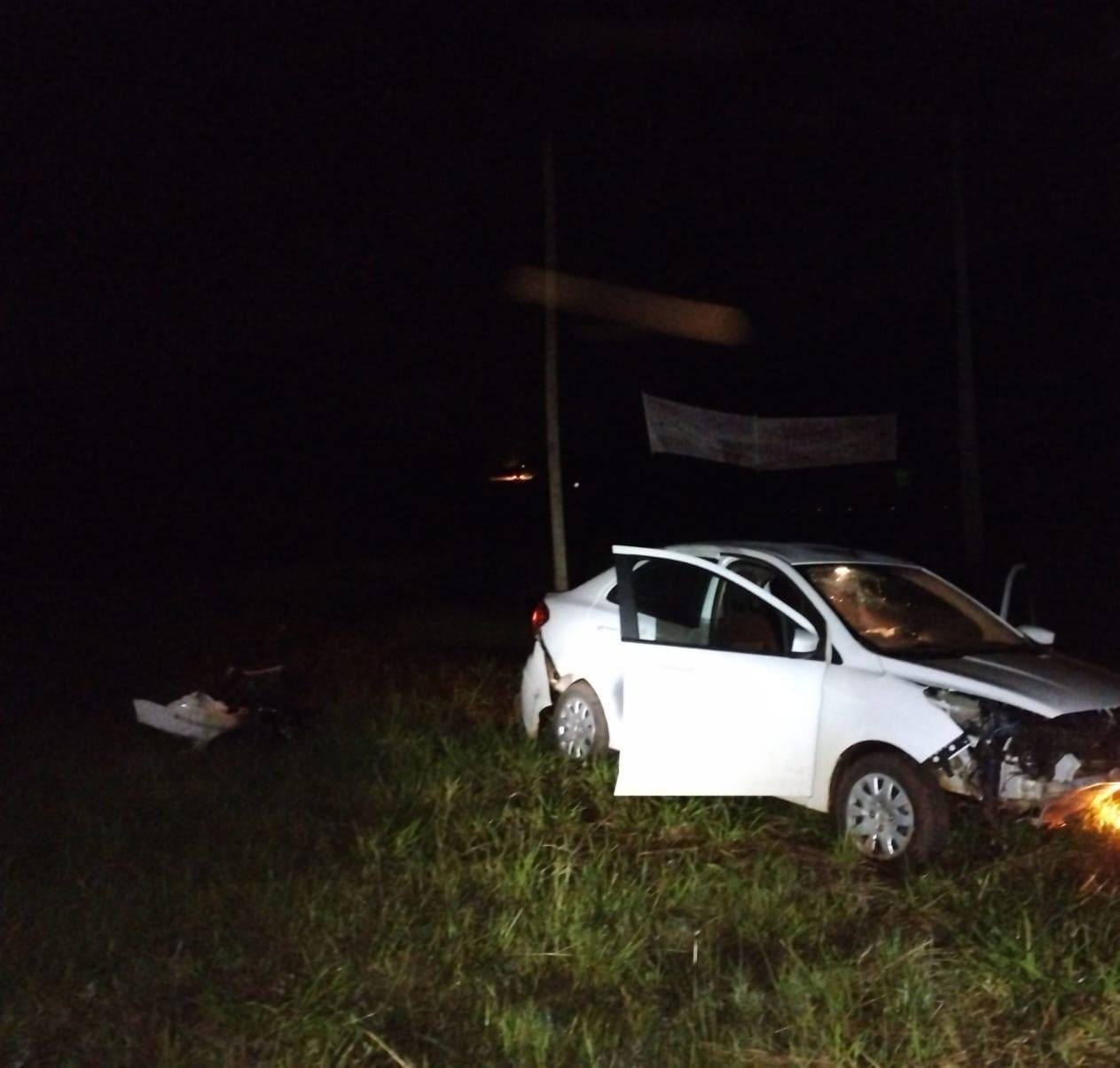 Automovilista despistó en la rotonda del cruce Karaben imagen-2