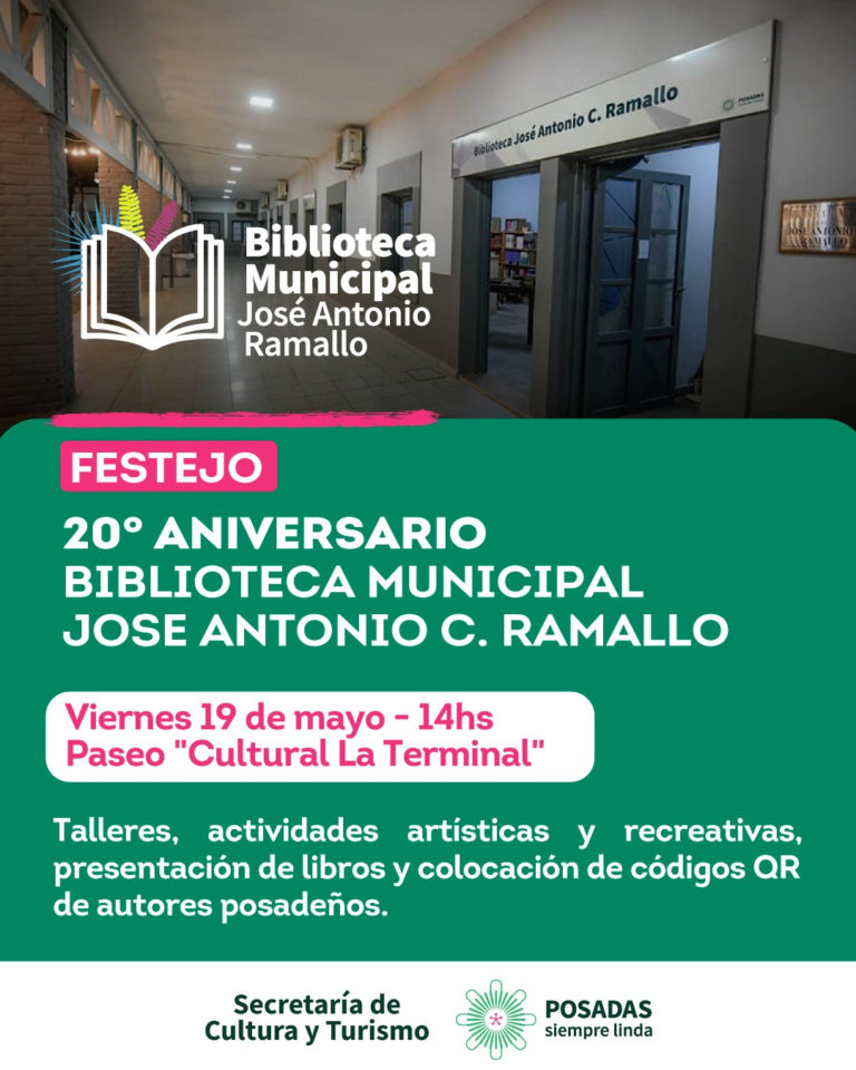 El viernes se cumple el 20° Aniversario de la Biblioteca Municipal José Antonio Ramallo imagen-48