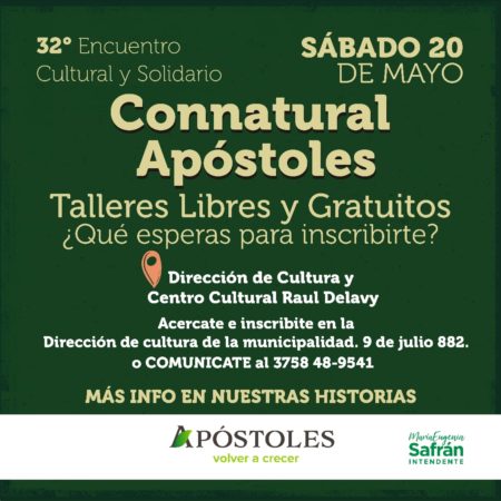 Invitan al 32do Encuentro Cultural y Solidario Connatural Apóstoles imagen-9