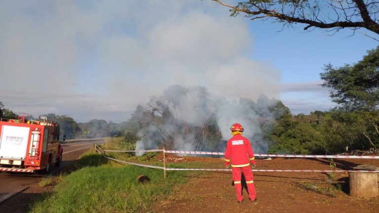 Quemas prohibidas: sofocan incendio de residuos en aserradero y evitan propagación del fuego en el predio imagen-16