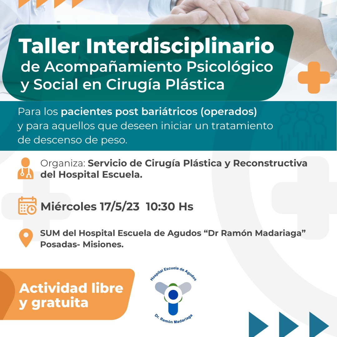 Invitan a participar del segundo encuentro del Taller Interdisciplinario de Acompañamiento Psicológico y Social en Cirugía Plástica imagen-2
