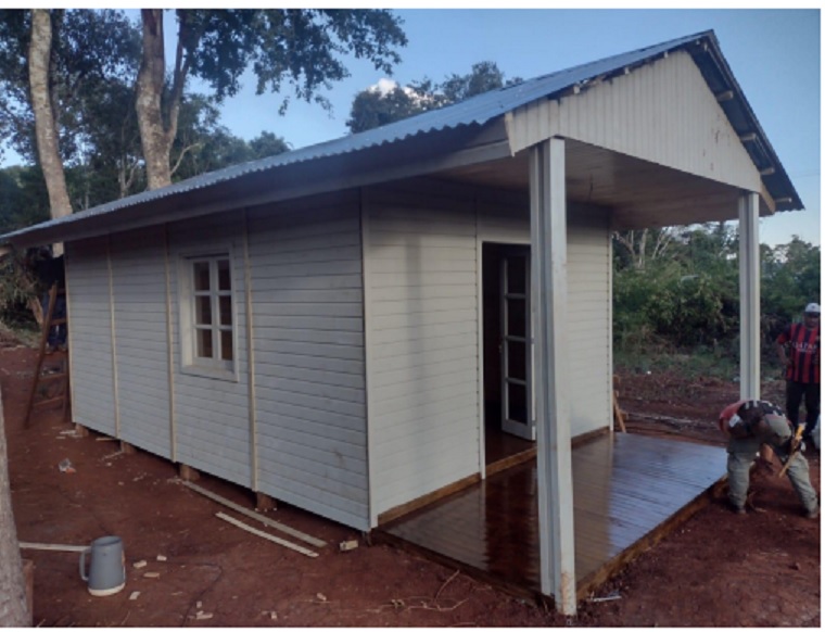 Iprodha: se llevan construidos cinco módulos habitacionales para familias mbya imagen-1