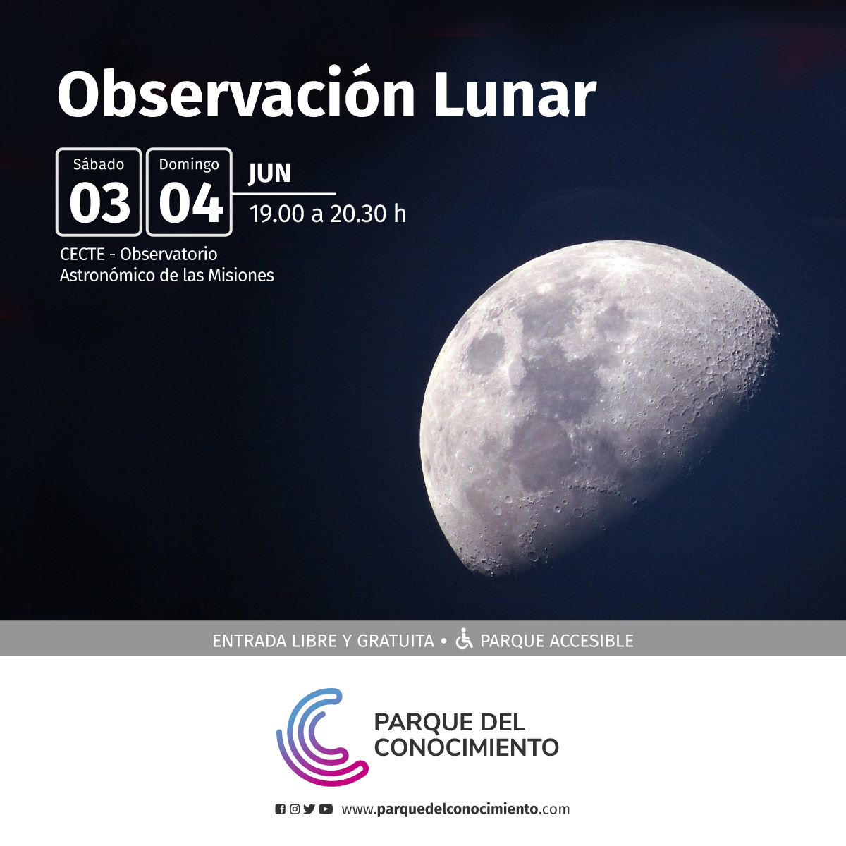Astronomía para niños y observación lunar: este finde en el Parque del Conocimiento imagen-4