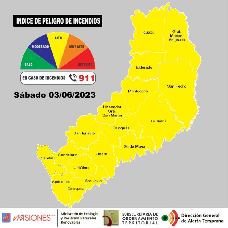 Misiones registró un índice alto en peligro de incendio y piden a la población mantener precaución imagen-49