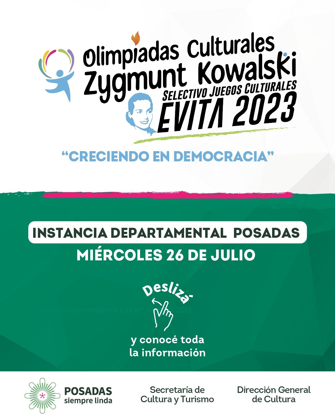 Olimpiadas Culturales "Zygmunt Kowalski", rumbo a los Evita 2023 imagen-1