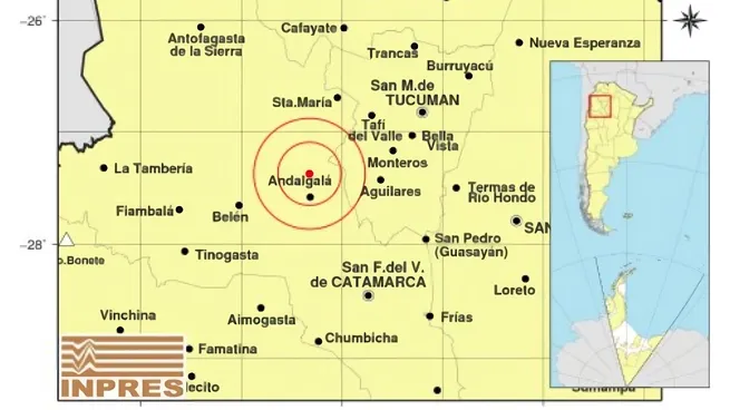 Sismo de 4,8 de magnitud impactó en Catamarca y se sintió en otras tres provincias imagen-1