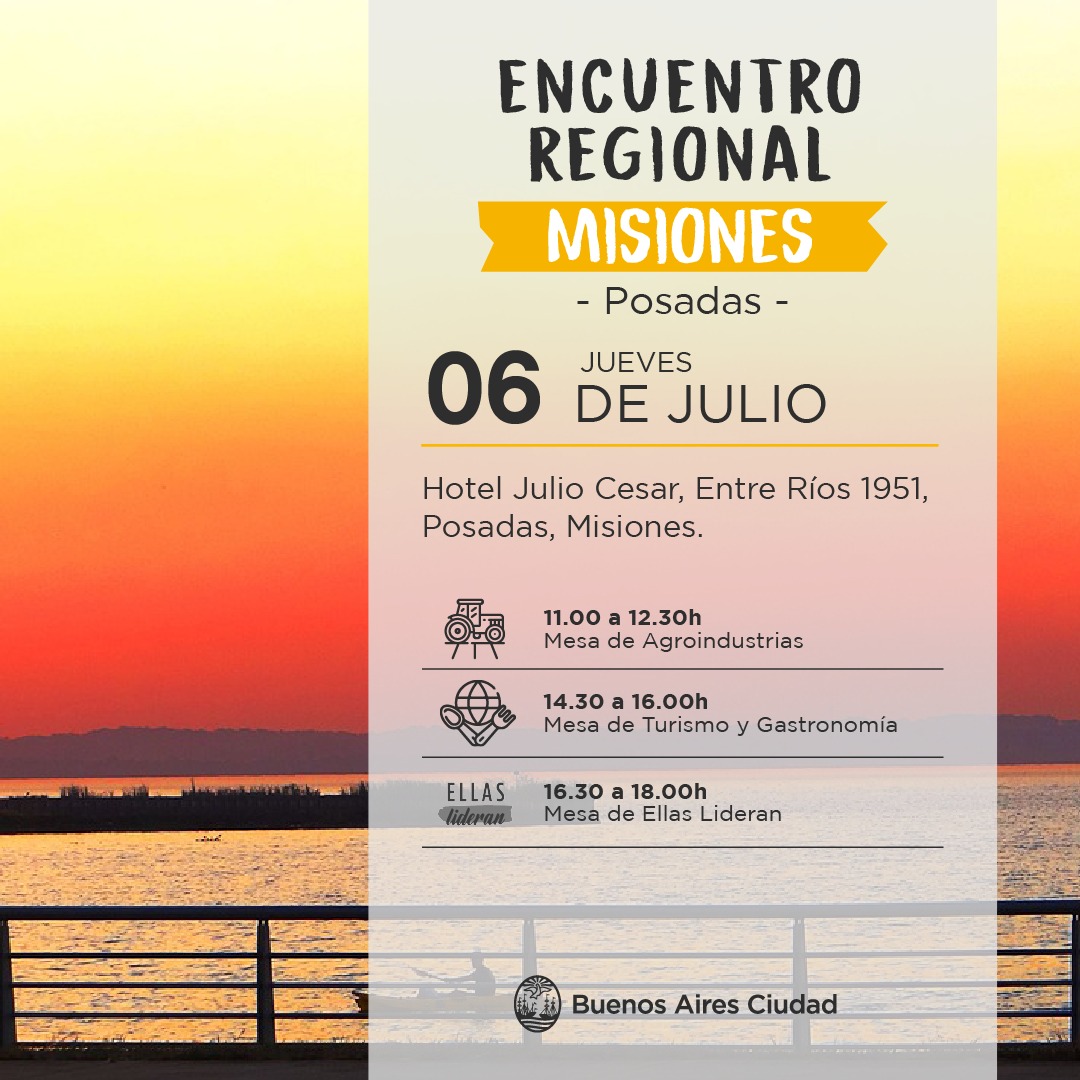 El encuentro regional en Posadas reunirá autoridades de la Ciudad de Buenos Aires con referentes y representantes de actividades económicas de Misiones imagen-1