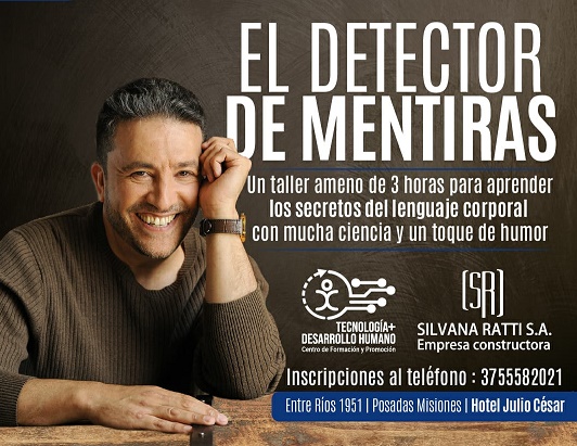 Secretos del lenguaje corporal: Hugo Lescano en Posadas, con "El detector de mentiras" imagen-1