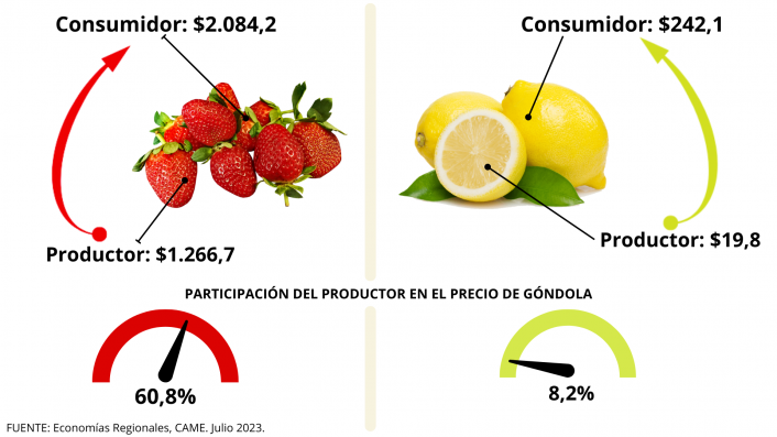 Del productor al consumidor, los precios de los agroalimentos se multiplicaron por 3,4 veces en julio imagen-2