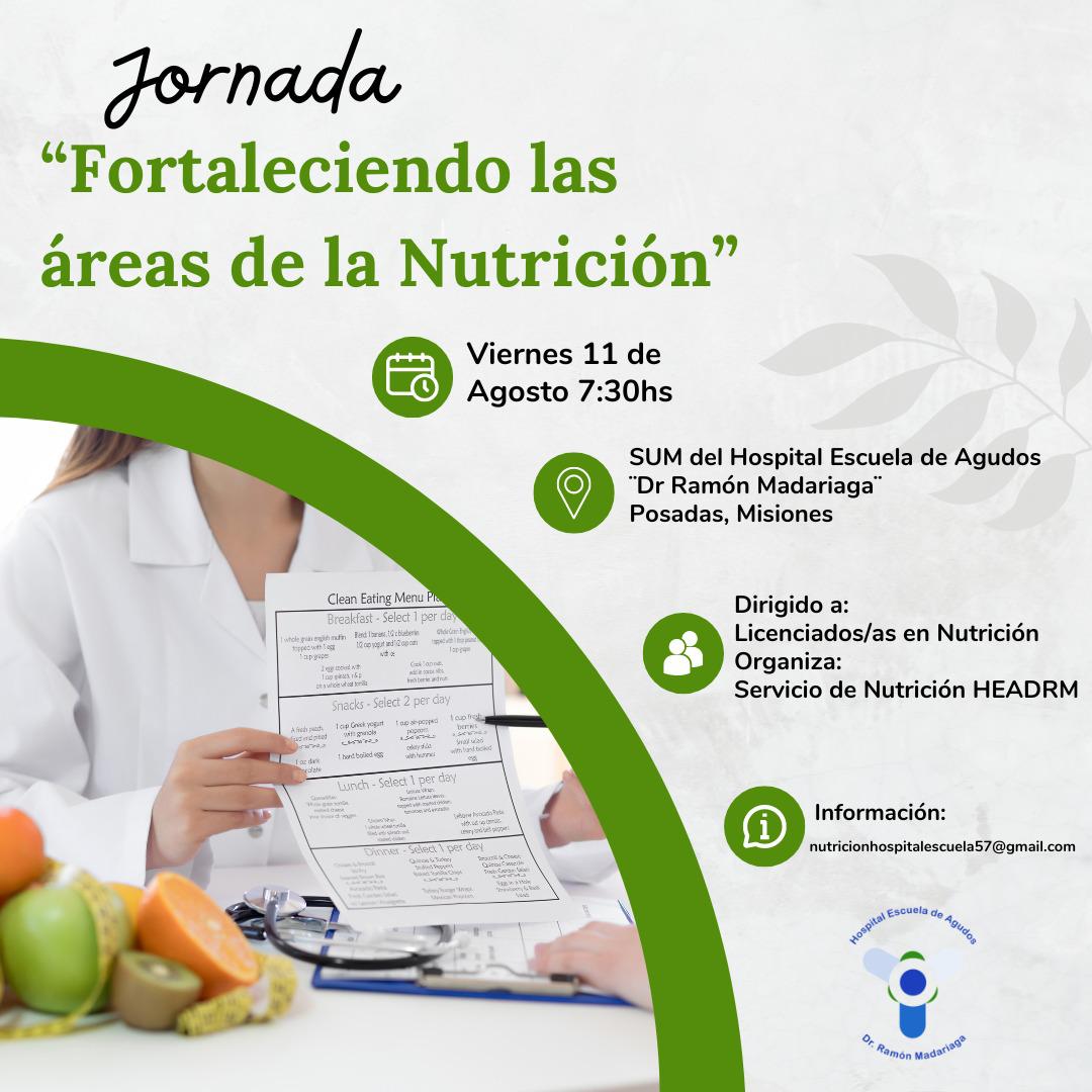 El Hospital Escuela realizará este viernes la jornada “Fortaleciendo las áreas de la Nutrición" imagen-2