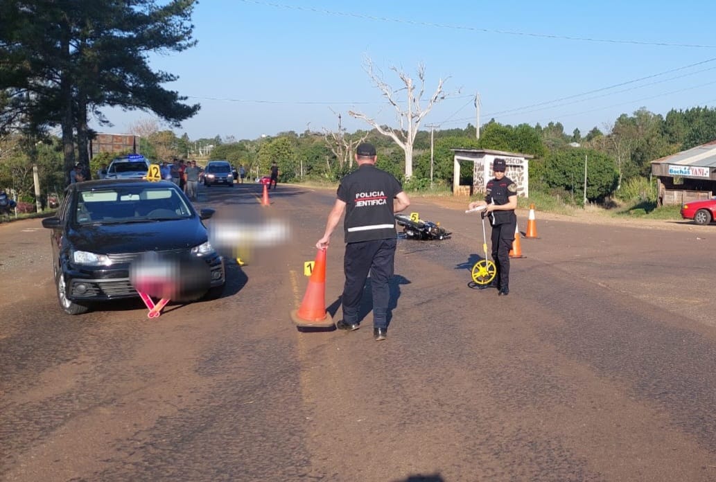 Motociclista falleció al chocar contra un automóvil en Panambí imagen-1