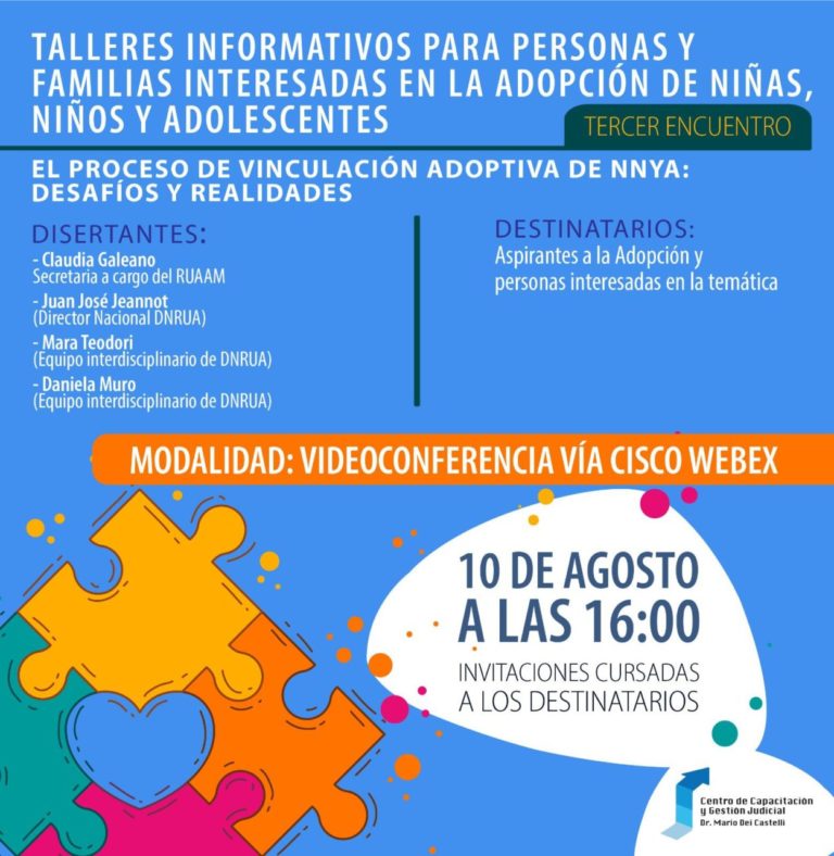 Nuevo taller informativo online: “El proceso de vinculación adoptiva de niñas, niños y adolescentes: desafíos y realidades” imagen-37