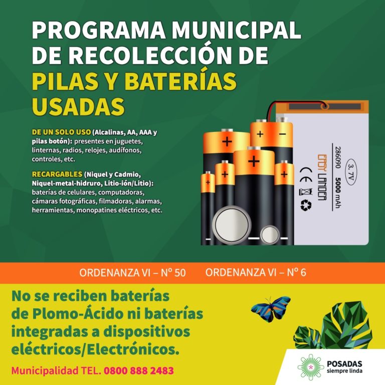 Posadas Sustentable: continúa el programa de gestión de pilas y baterías usadas imagen-29