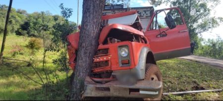 Camionero resultó lesionado tras despistar e impactar contra un árbol en Panambí  imagen-6