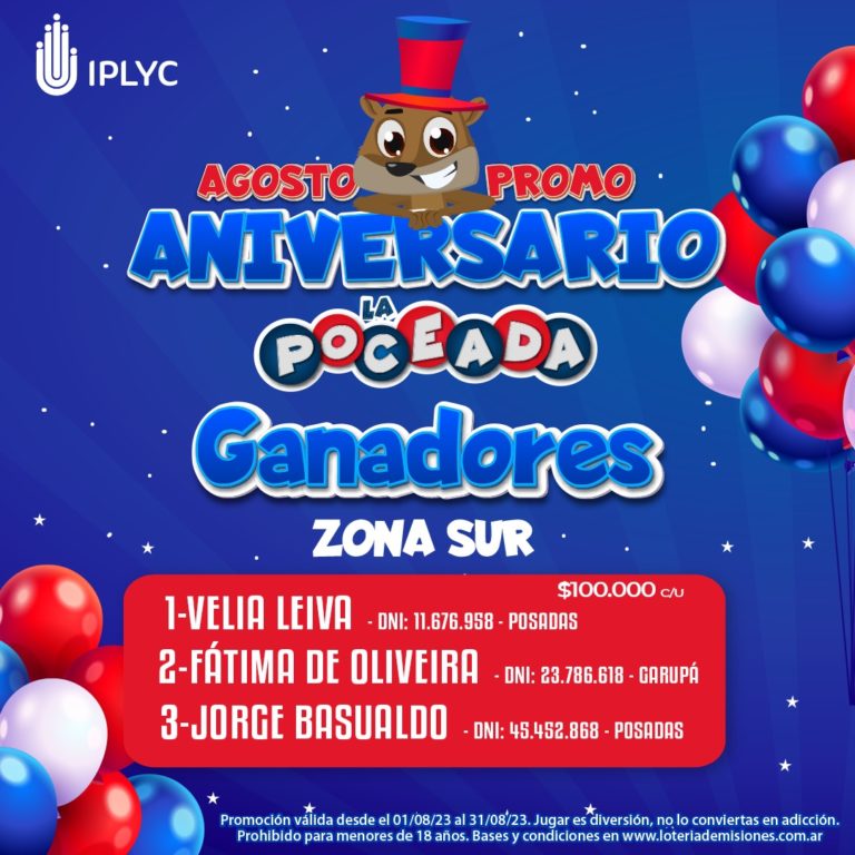 Dos apostadores de Posadas y uno de Garupá, ganaron en el primer sorteo aniversario de la Poceada imagen-39