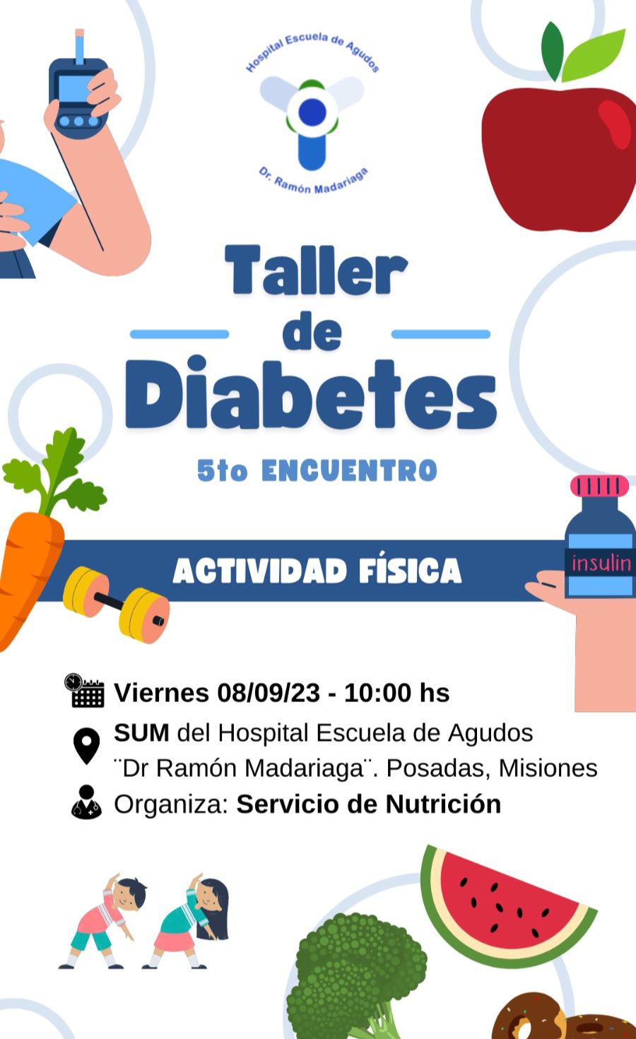 El Hospital Escuela realizará este viernes el quinto encuentro del Taller sobre la Diabetes imagen-2