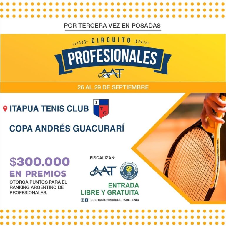 El torneo de tenis "Copa Andrés Guacurarí" desarrolla su tercera edición en Posadas   imagen-2