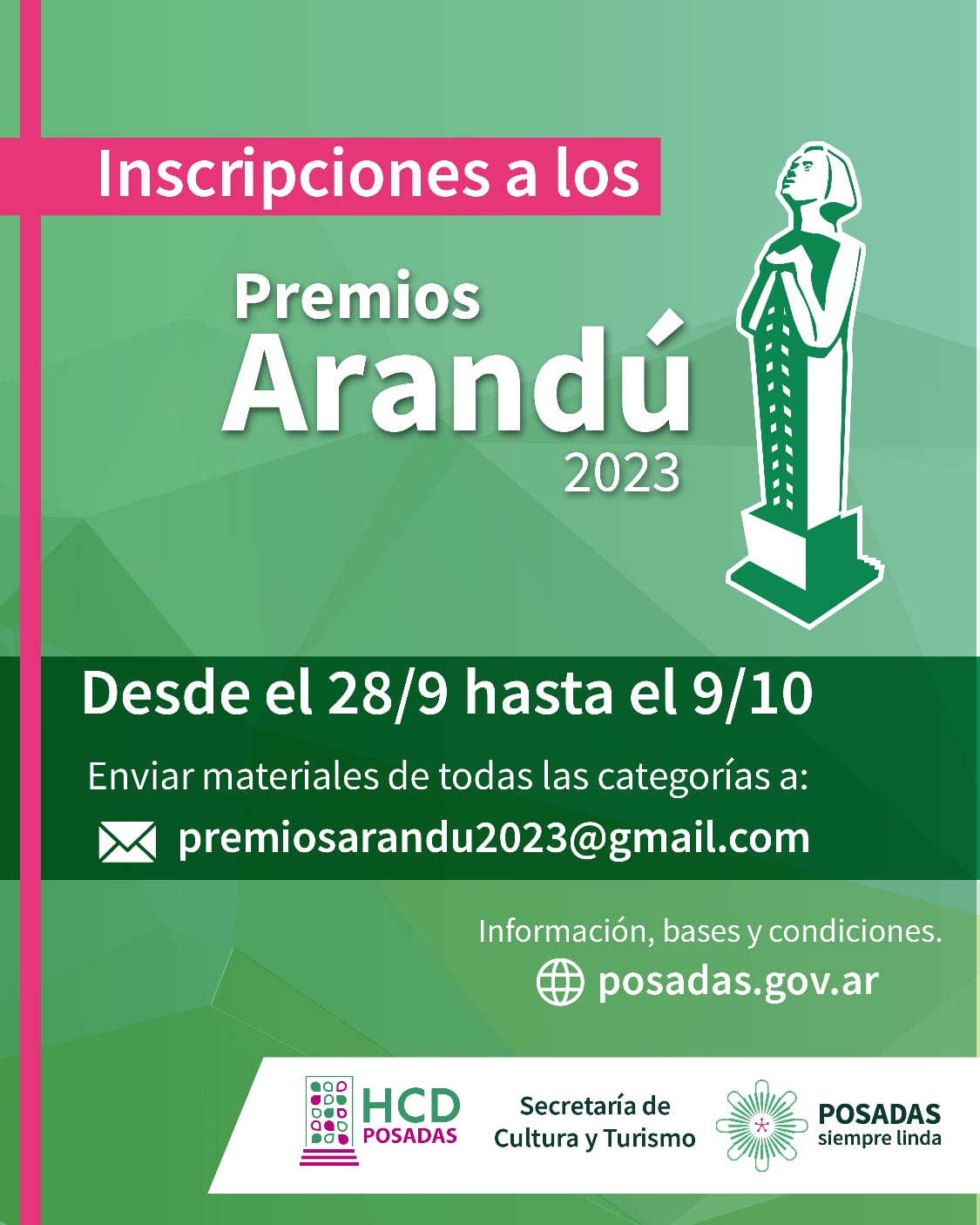 Continúan abiertas las inscripciones para los Premios Arandú 2022- 2023 imagen-1