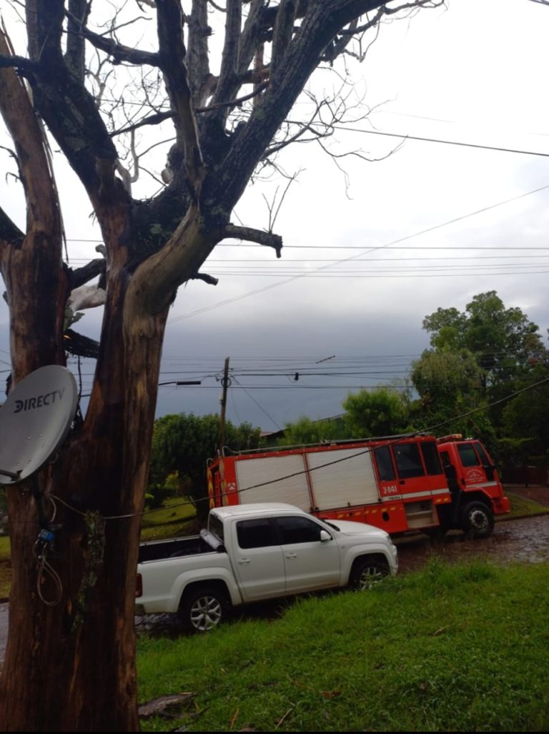 Oberá: cayó un rayo y provocó principio de incendio en el tendido de cables de una vivienda imagen-32