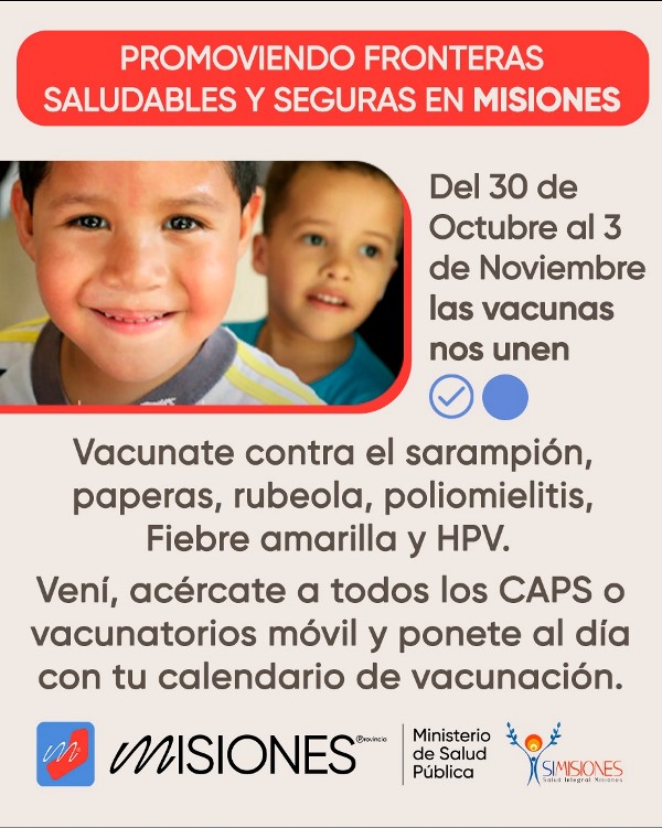 Del 30 de octubre al 3 de noviembre, Misiones promueve "fronteras saludables" imagen-2