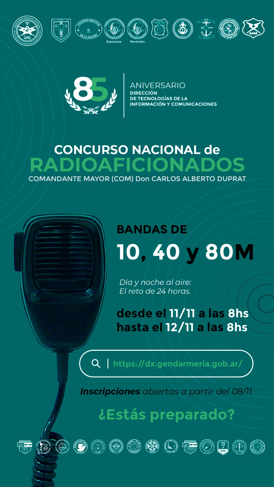 Gendarmería invita al “Concurso Nacional de Radioaficionados – Edición 2023” este sábado y domingo imagen-2