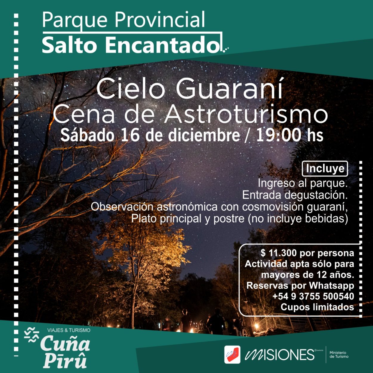El evento “Cielo Guaraní - Cena de Astroturismo” tiene nueva fecha imagen-1