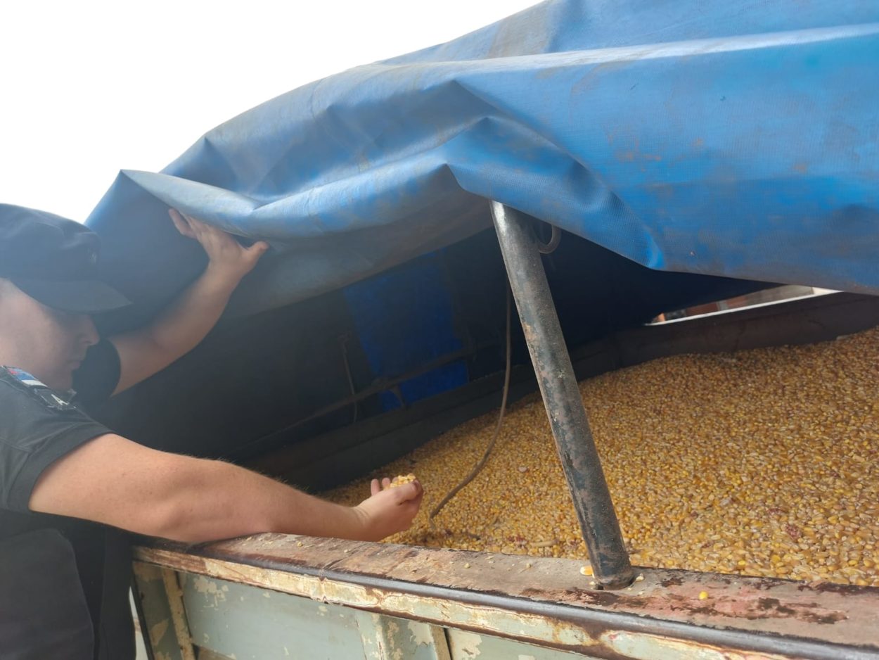 Por excesos de carga y desvíos de rutas, la Policía de Misiones incautó más de 300 toneladas de granos en un mes imagen-1