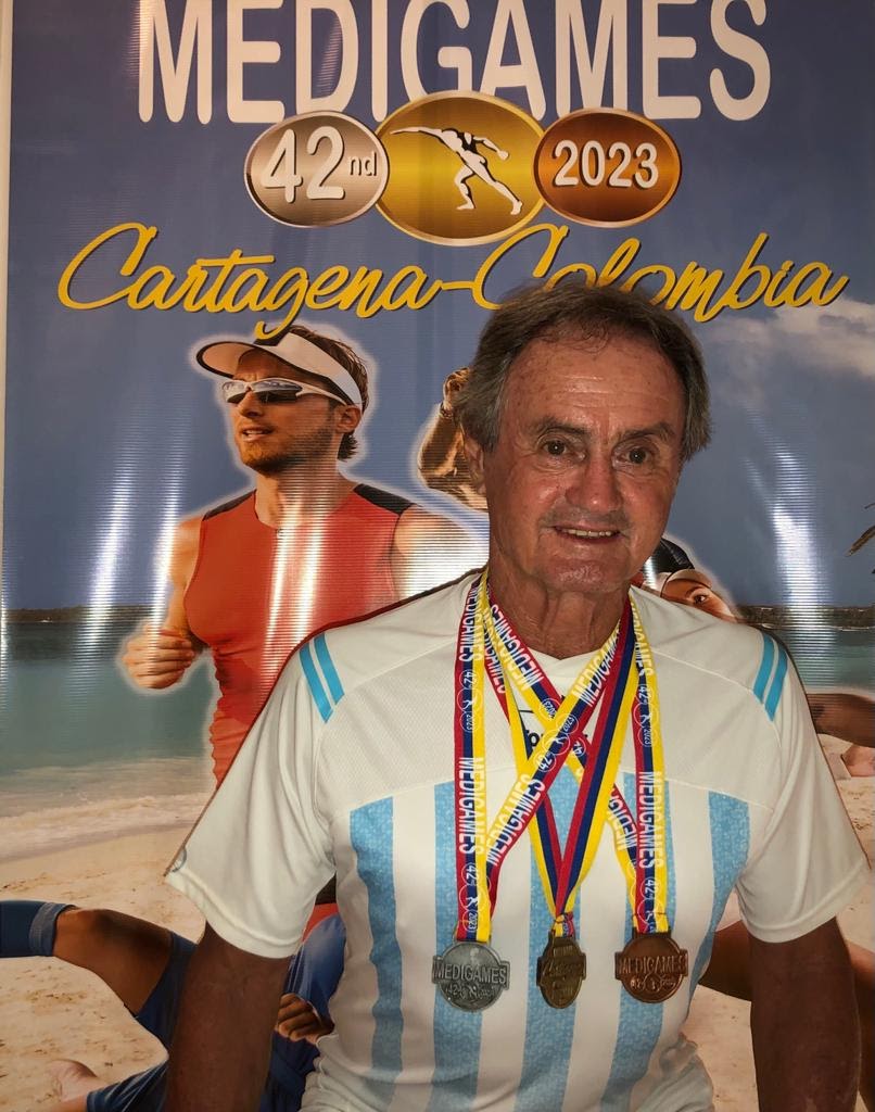 El médico y deportólogo, Horacio Melo se consagró con 3 medallas en la Olimpiada Mundial de la Salud en Colombia  imagen-1
