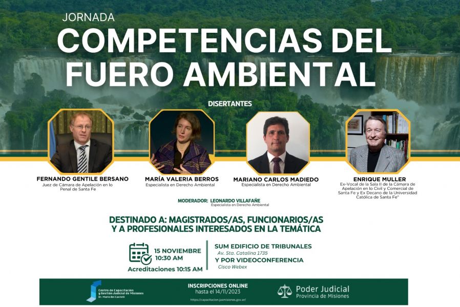 Jornada de Competencia del Fuero Ambiental: "Recomponer un ambiente como el de Misiones es complejo por la diversidad que presenta", observan imagen-2