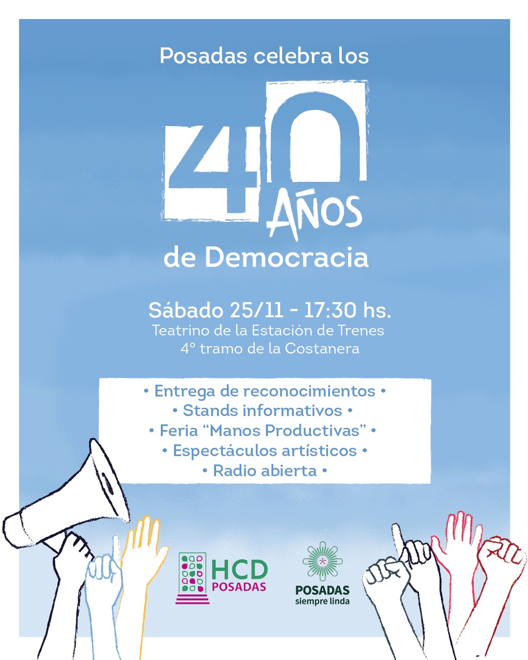 Posadas realizará un encuentro para celebrar los 40 años de Democracia imagen-2