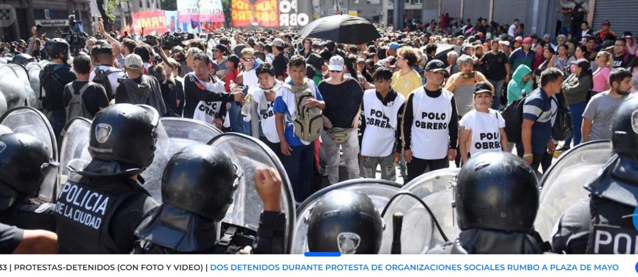 Buenos Aires: marcha piquetera en una ciudad blindada; dos detenidos imagen-1