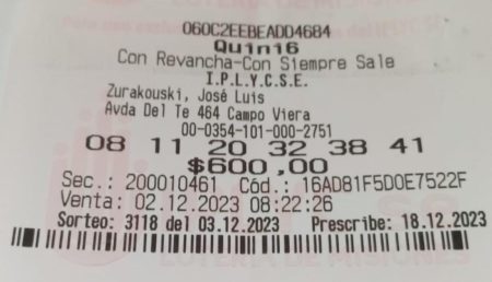 Nuevo Millonario de Campo Viera, apostador ganó 150 millones de pesos con el Quini 6 imagen-3