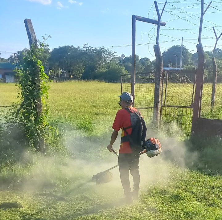 Por avance del Dengue, militantes del Movimiento Evita y TTT desmalezan y fumigan barrios en varios municipios imagen-1