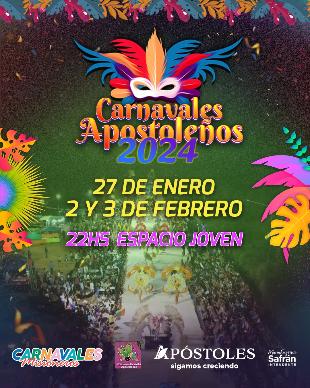 Confirman fechas de los Carnavales Apostoleños imagen-1