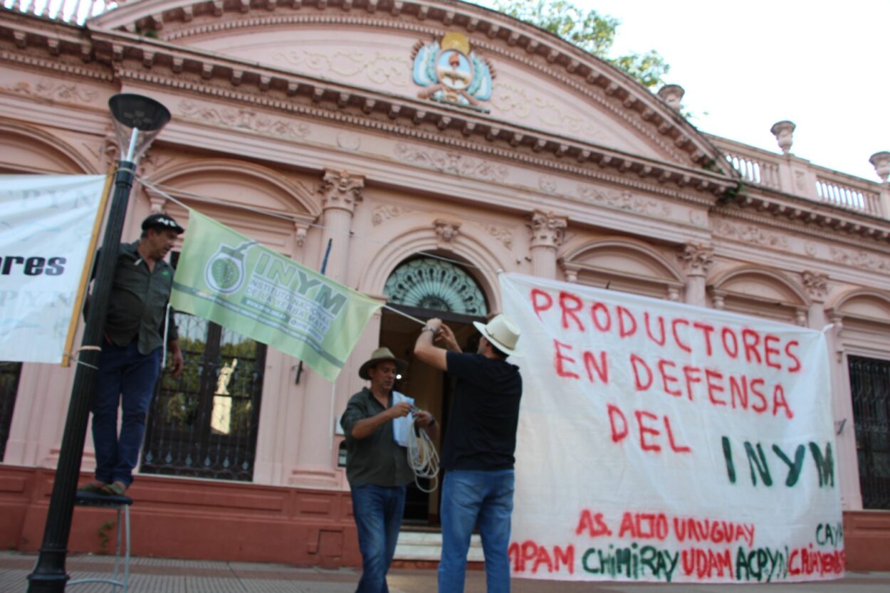 Con un tractor "testimonial", volvió la protesta yerbatera a la Plaza 9 de Julio en rechazo al DNU de Milei que licúa funciones del Inym imagen-6