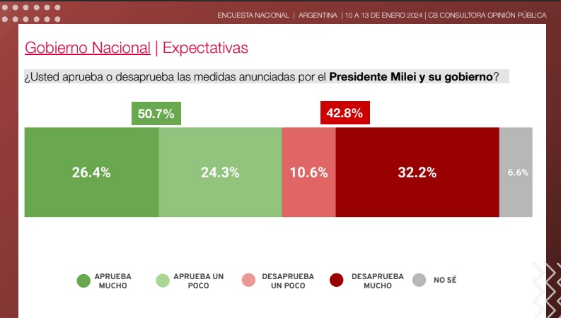 Según Encuesta, la imagen del presidente Milei se mantuvo estable en este primer mes de gobierno imagen-8