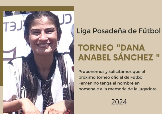 Fútbol: impulsan que el próximo torneo femenino lleve el nombre de Dana Sánchez imagen-1