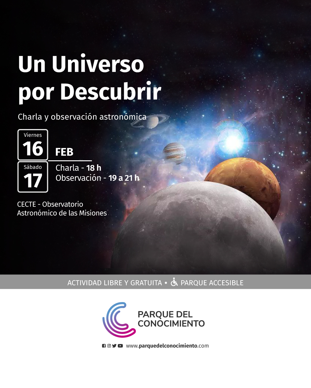 Con la propuesta “Un Universo por Descubrir” regresa las actividades en el Observatorio del Parque  imagen-2
