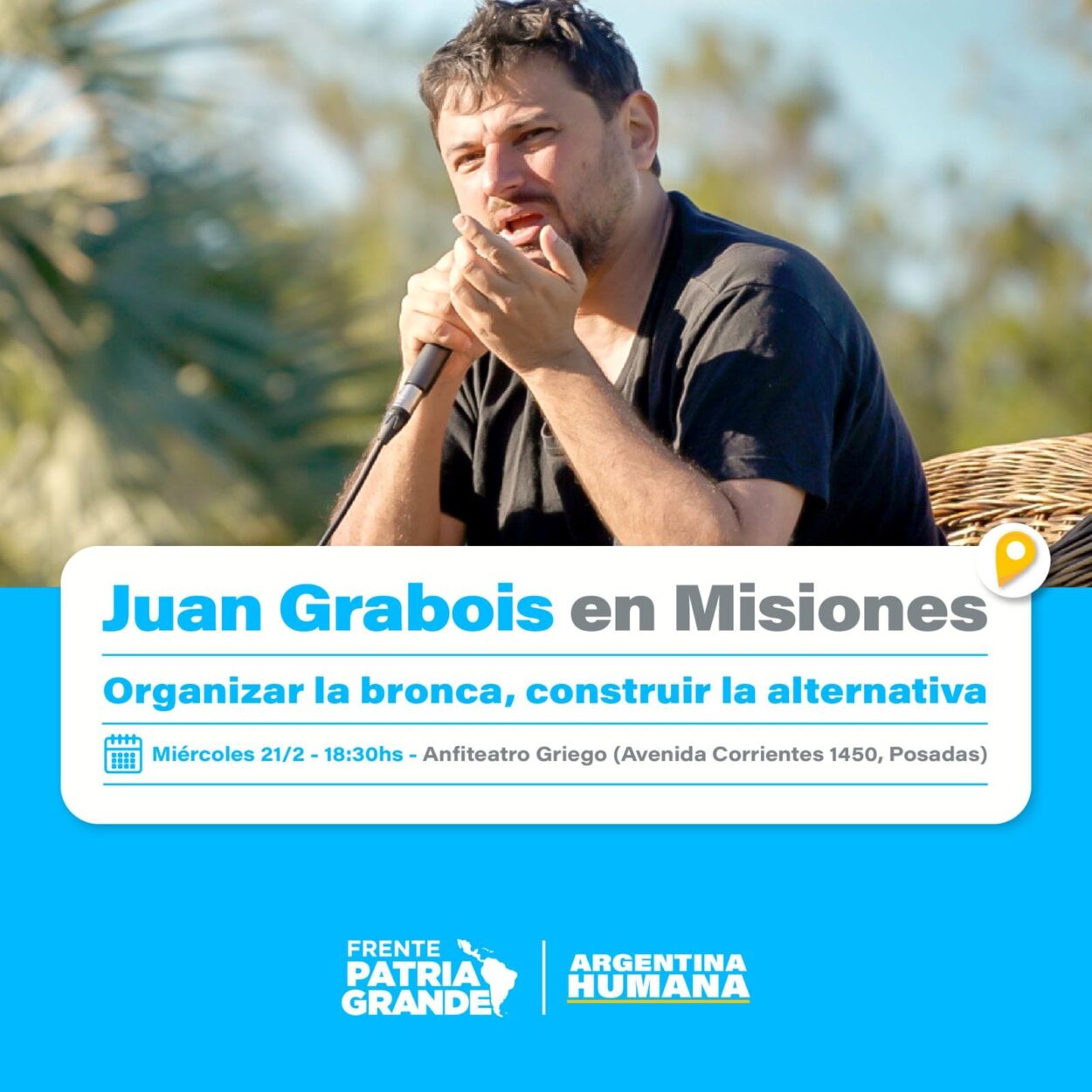 Grabois en Posadas, para "organizar la bronca y construir la alternativa" imagen-2