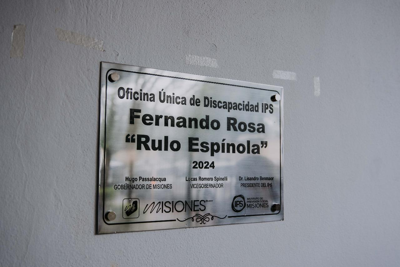 Inauguraron la nueva Oficina Única de Discapacidad del IPS y lleva el nombre de Fernando Rosa "Rulo Espínola" imagen-4