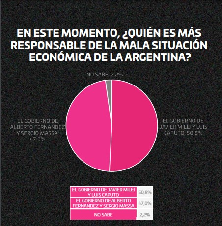 "La política en shock": según encuesta, el 50,8% responsabiliza a Milei de lo mal que está la economía argentina imagen-6