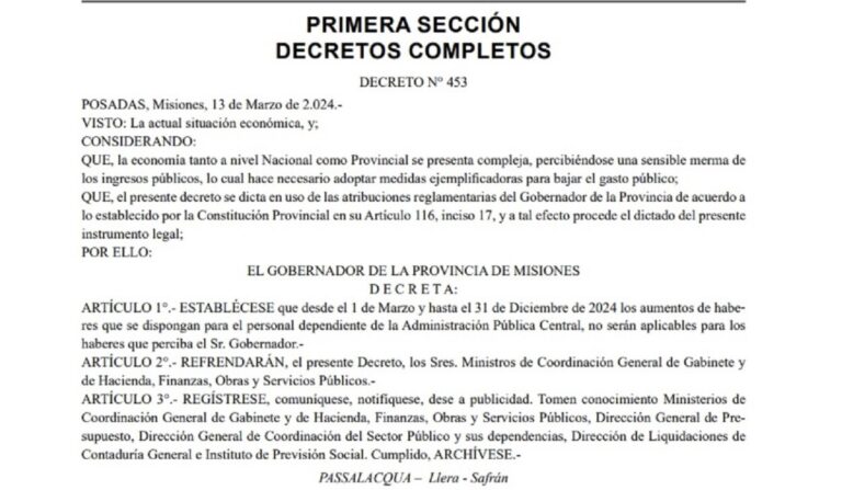 El gobernador Passalacqua congeló su sueldo hasta fin de año imagen-37