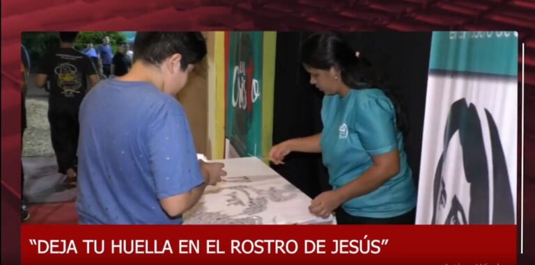 Con la actividad "Deja tu huella en el rostro de Jesús" Leandro N. Alem busca llegar al libro de los Récord Guinness  imagen-10