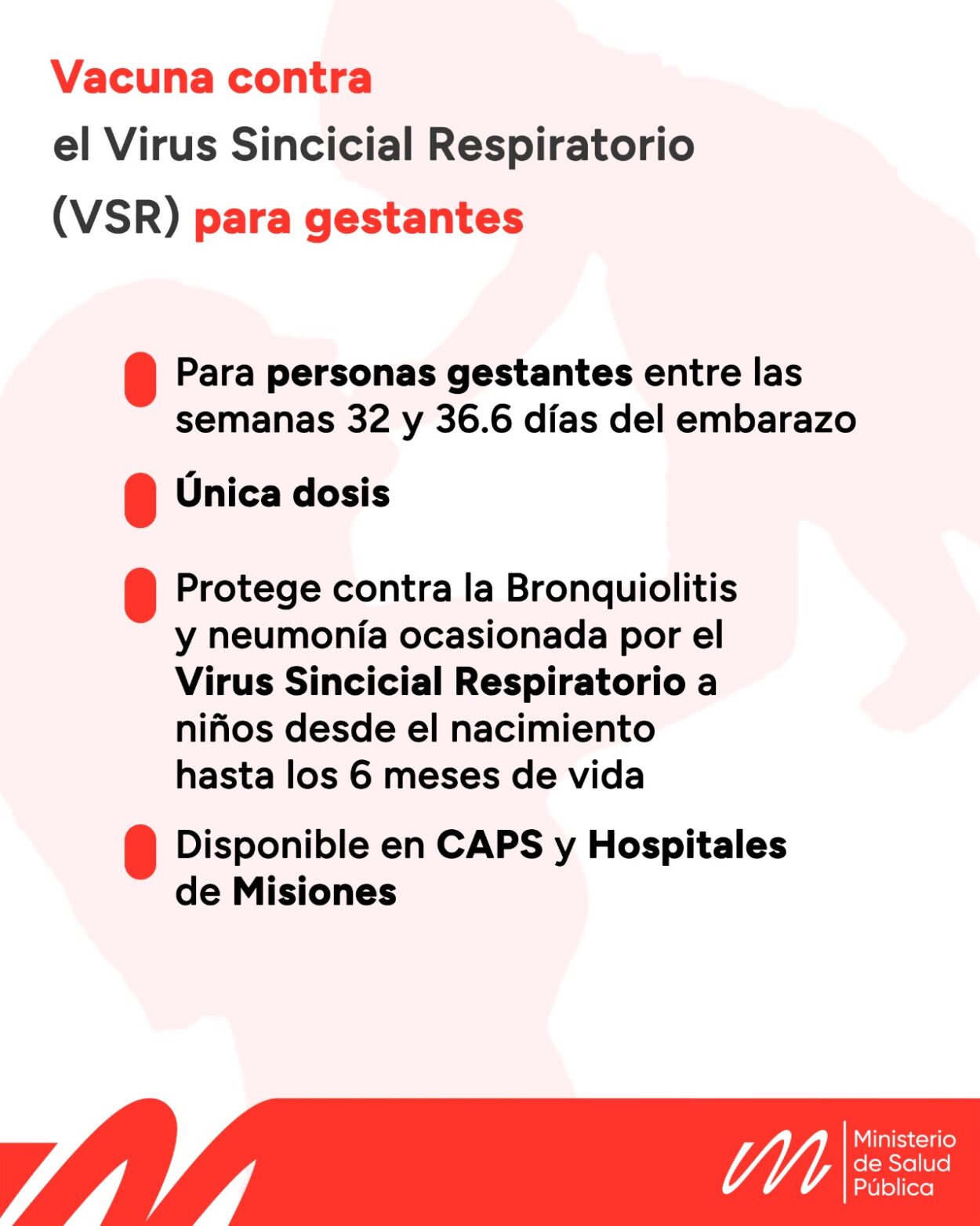 El próximo lunes arrancará la vacunación contra el Virus Sincicial Respiratorio para personas gestantes en Misiones imagen-39