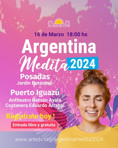 Posadas y Puerto Iguazú serán sedes de “Argentina Medita”, entre otras 40 ciudades del país imagen-1